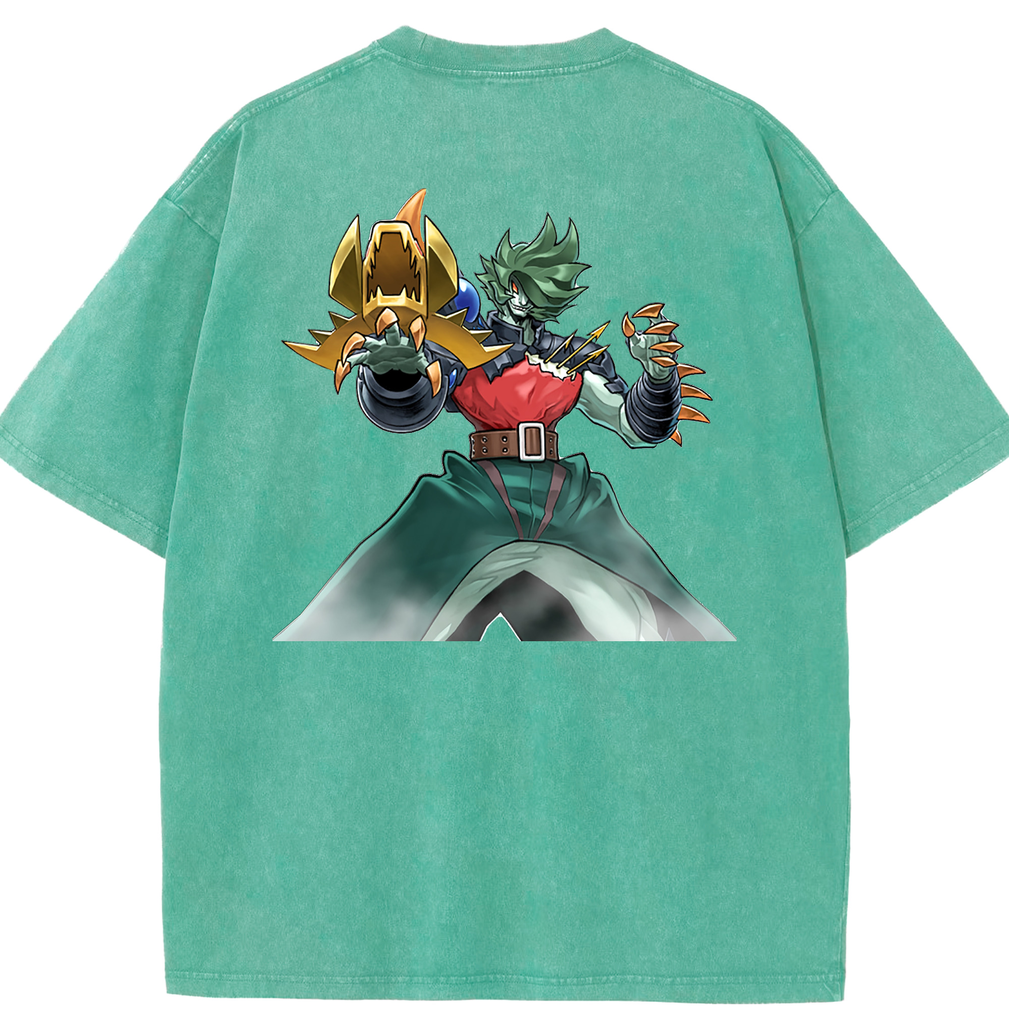 （画像用） 遊☆戯☆王 Yu-Gi-Oh! 綿100% ヴィンテージ風 半袖Tシャツ（背面プリント）